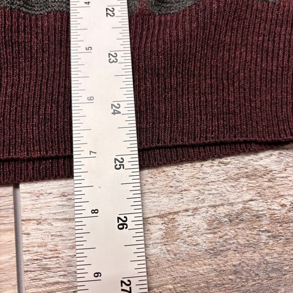 Dockers Burgundy Gray Mens L Argyle Diamond Crewneck Pullover Sweater Grandpa‎ - Picture 7 of 8